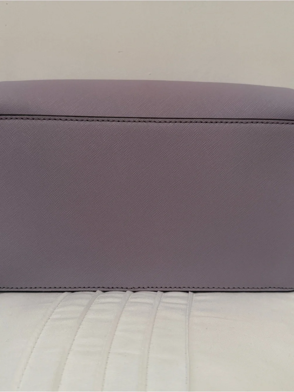Kate Spade Lavender Saffiano Crossbody with Silver Chain